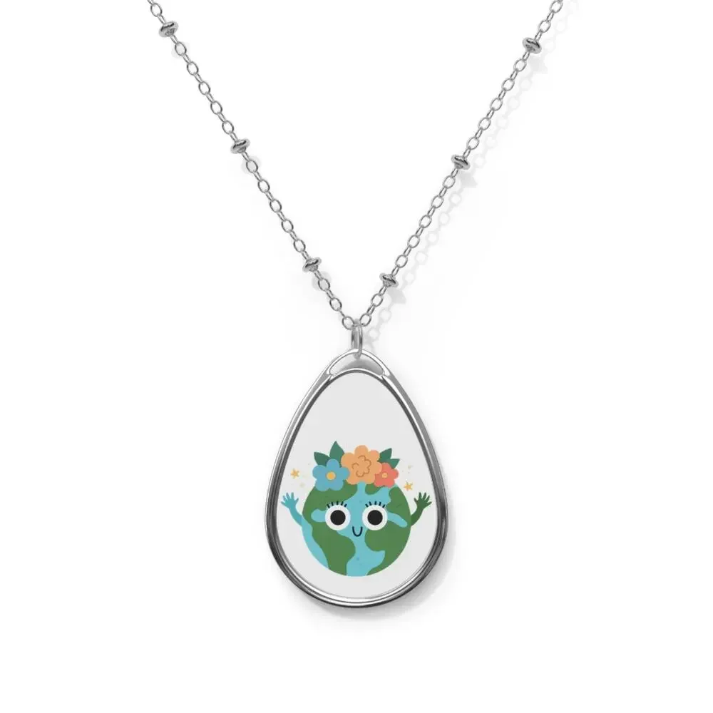 Mother Earth Necklace – Nature-Inspired Planet Pendant, Meaningful Gift